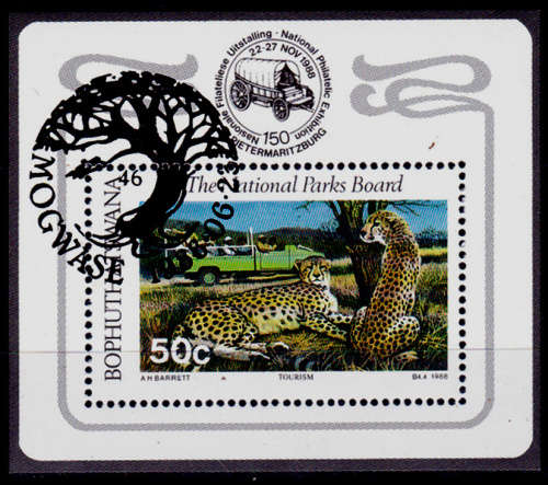 BOPHUTHATSWANA 1988, 23 June. National Parks Board, mini sheet, CTO, CV R ?? view scans