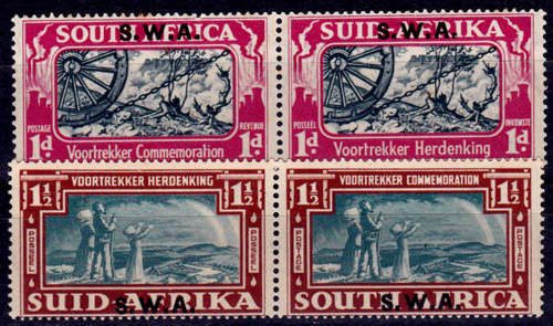 SWA 1938, 14 Dec. VOORTREKKER COMMEMORATION, set, MH, CV R 750.00 view scans