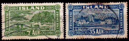 ICELAND 1925, 9 Sept. Landscapes, short set, UH, CV +/- R 320.00 view scans
