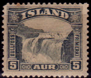 ICELAND 1931-1932, 9 Sept. Gullfoss, short set, MH, CV +/- R 220.00 view scans