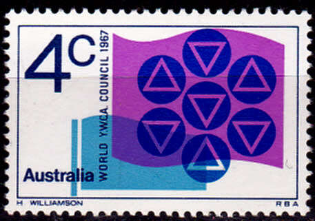 AUSTRALIA 1967, 21 Aug. Meeting of YMCA, single, MH, CV +/- R 5.00 view scans