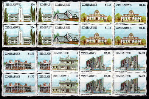 ZIMBABWE 1994, 5 April. 100th Anniv of Bulawayo, set, blocks, MNH, CV +/- R 225.00 view scans