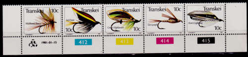TRANSKEI 1981, 15 Jan. Fishing Flies 10c 2nd series, control, MNH, CV R 12.50 view scans