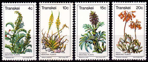 TRANSKEI 1977, 16 May. Medicinal Plants, set, MNH, CV R 29.00 view scans