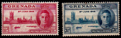 GRENADA 1946, 25 Sept. Victory, set, MH CV +/-R 10.00 view scans