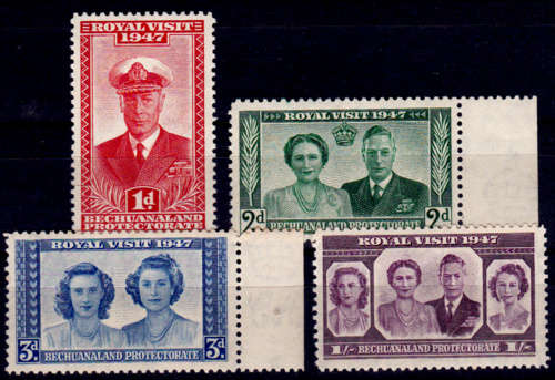 BECHUANALAND 1947, 17 Feb. Royal visit, set, MH, CV R 8.00 view scans