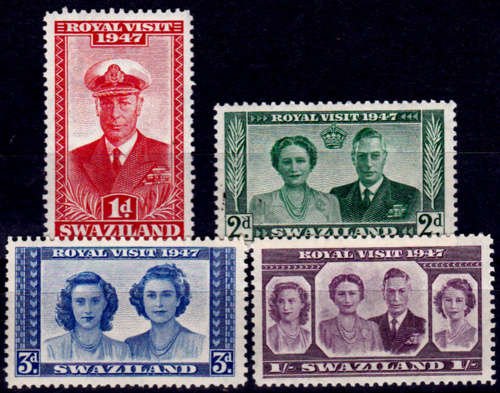 SWAZILAND 1947, 17 Feb. Royal Visit, set, MNH, CV R 8.00 view scans