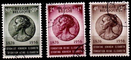 BELGIUM 1956, 16 Aug, 80th Anniv Birth QE, set, UH, CV +/-R 75.00, view scans