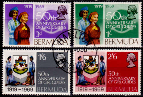 BERMUDA 1969, 17 Feb. 50th Anniv GIrl Guides, set, UNH, CV +/-R 40.00 view scans