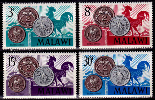 MALAWI 1971, 15 Feb. Decimal Coinage, set, MNH, CV +/-R 30.00 view scans