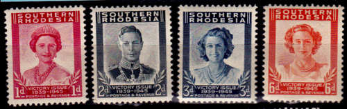 SOUTHERN RHODESIA 1947, 8 May. Victory issue, set, MNH, CV R 25.00, view scans