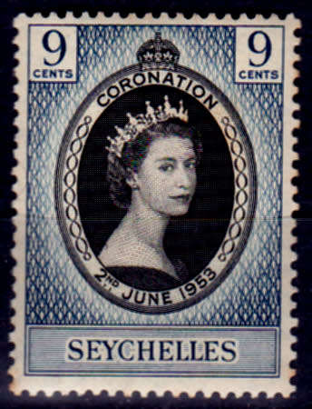 SEYCHELLES 1953, 2 June. Coronation QEII, single, MH, CV +/-R 15.00, view scans