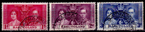 BASUTOLAND 1937. Coronation of KGVI and QE, set, UH, CV R 45.00 view scans