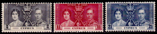 CYPRUS GREEK 1937, 12 May. Coronation of KGVI and QE, MH, CV +/- R 75.00 view scans