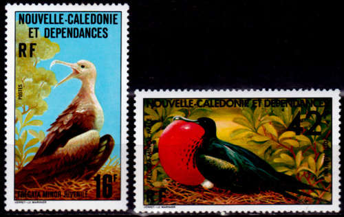 NEW CALEDONIA 1977, 17 Sept. Birds - Great Frigatebirds , set, MNH, CV +/-R 155.00 view scans