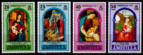 ANGUILLA 1971, 29 Nov. Christmas - Paintings, set, MH, CV +/- R 30.00, view scans