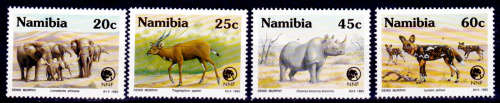 NAMIBIA 1993, 25 Feb. Rare and Endangered Animals, set, MNH, CV R 16.00 view scans