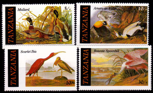 TANZANIA 1986, 22 May. Birds - 200th Anniv JJ Audubon, set, MNH, CV +/-R 25.00, view scans