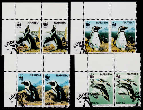 NAMIBIA 1997, 15 May. JACKASS PENGUIN, WWF, set pairs, CTO, CV R ?? view scans