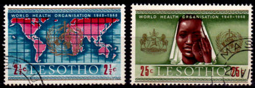 LESOTHO 1968, 8 April. 20th Anniv of WHO, set, UNH, CV +/-R 15.00 view scans