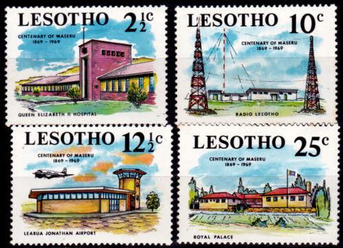LESOTHO 1969, 11 March. 100th Anniv Founding Maseru, set, MNH, CV +/-R 25.00 view scans