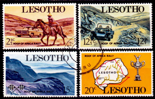 LESOTHO 1969, 26 Sept. `ROOF of AFRICA` CAR RALLY, set, UH, CV +/-R 20.00 view scans