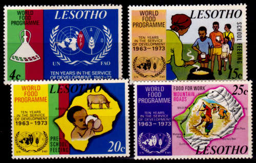 LESOTHO 1973, 1 June. World Food Programme, set, MNH, CV +/-R 25.00 view scans