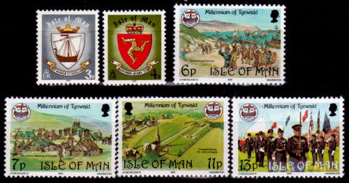 ISLE OF MAN 1979, 16 May. 1000th Anniv Tynwald Parliament, set, MH, CV +/-R 40.00 view scans
