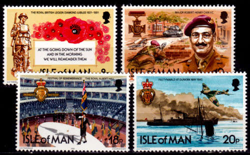 ISLE OF MAN 1981, 29 Sept. Royal British Legion, set, MH, CV +/-R 45.00 view scans
