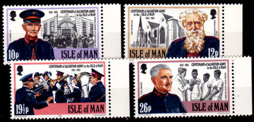 ISLE OF MAN 1983, 15 Feb. 100th Anniv Salvation Army, set, MH, CV +/-R 55.00 view scans