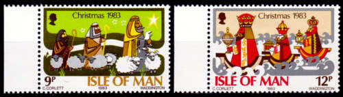 ISLE OF MAN 1983, 14 Sept. Christmas stamps, set, MH, CV +/-R 20.00 view scans