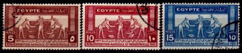 EGYPT 1931, 15 Feb. Agriculture and Industrial, set, UH, CV+/- R 70.00 view scans