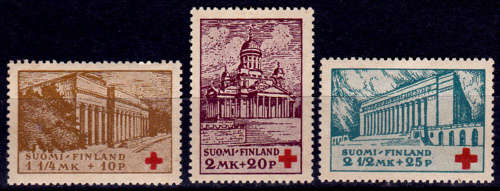 FINLAND 1932, 1 Jan. Red Cross charity, set, MH, CV+/- R 80.00 view scans