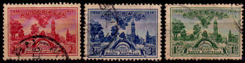 AUSTRALIA 1936, 3 Aug. 100th ANNIV SOUTH AUSTRALIA, set, UH, CV+/- R 180.00 view scans