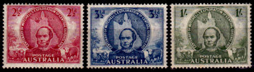 AUSTRALIA 1946, 14 Oct. 100th ANNIV SIR T MITCHELL, set, MH, CV+/- R 20.00 view scans