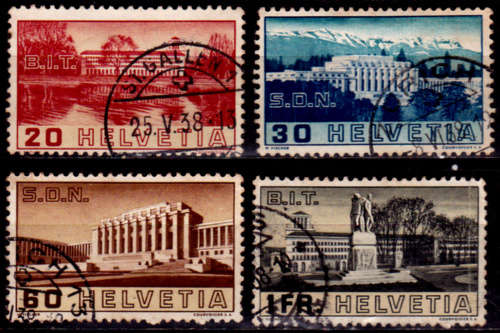 SWITZERLAND 1938, 2 May. INTERNATIONAL LABOUR ORGANIZATION, set, UH, CV +/- R 320.00, view scans