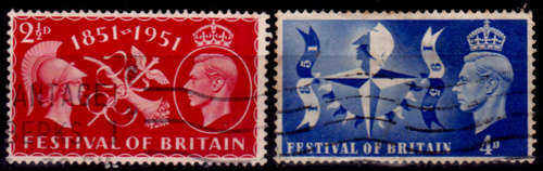 ENGLAND 1951, 3 May. British Anniv Exhibition, set, UH, CV +/-R 15.00 view scans