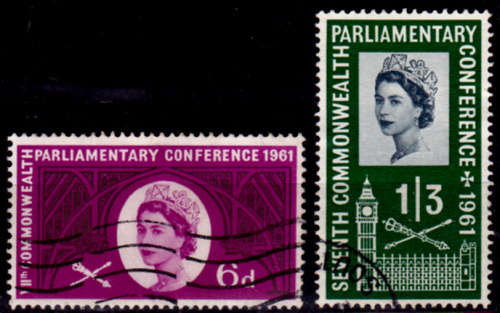 ENGLAND 1961, 25 Sept. 7th COMMONWEALTH CONFERENCE, set, UNH, CV +/-R  40.00 view scans