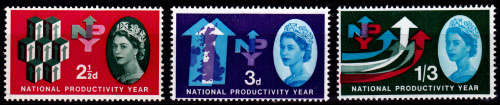 ENGLAND 1962, 14 Nov. NATIONAL PRODUCTIVITY YEAR, set, MNH, CV +/-R  45.00 view scans