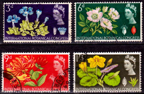 ENGLAND 1964, 5 Aug. 10th INTL BOTANICAL CONGRESS, set, UH, CV +/-R 85.00 view scans