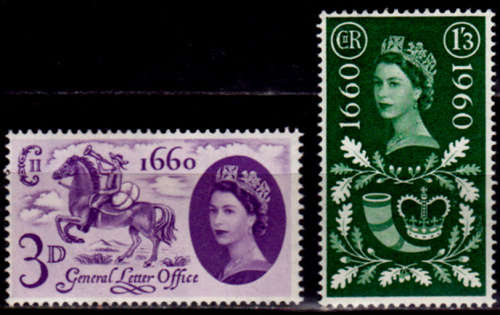 ENGLAND 1960, 7 July. 300th ANNIV GENERAL PO TEST, set, MH, CV +/-R  60.00 view scans