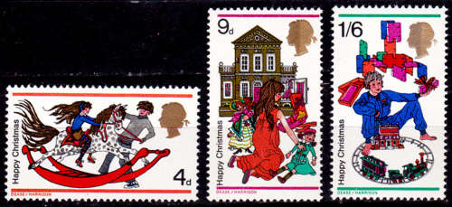 ENGLAND 1968, 25 Nov. CHRISTMAS STAMPS, set, MNH, CV +/-R 15.00 view scans