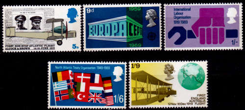 ENGLAND 1969, 2 April. Anniversaries, set, MNH, CV +/-R 25.00 view scans