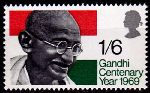 ENGLAND 1969, 13 Aug. Mahatma Gandhi, single, MNH, CV +/-R 5.00 view scans