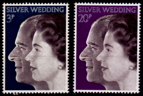 ENGLAND 1972, 20 Nov. 25th ANNIV QEII PRINCE PHILIP, set, MNH, CV +/-R 25.00 view scans