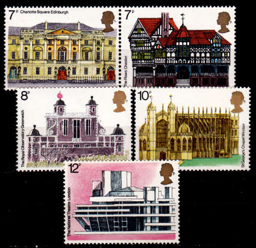 ENGLAND 1975, 23 April. TOWNSCAPES, set, MNH, CV +/-R 40.00 view scans