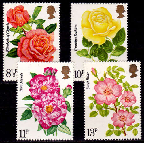 ENGLAND 1976, 30 June. 100th ANNIV ROYAL ROSE SOCIETY, set, MNH, CV +/-R 30.00 view scans