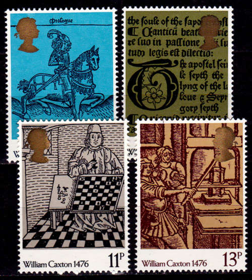 ENGLAND 1976, 29 Sept. 500th ANNIV of BOOKMAKING, set, MNH, CV +/-R 30.00 view scans