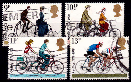 ENGLAND 1978, 2 Aug. 100th ANNIV 1st INTL CYCLING ORG, set, UNH, CV +/-R 30.00 view scans
