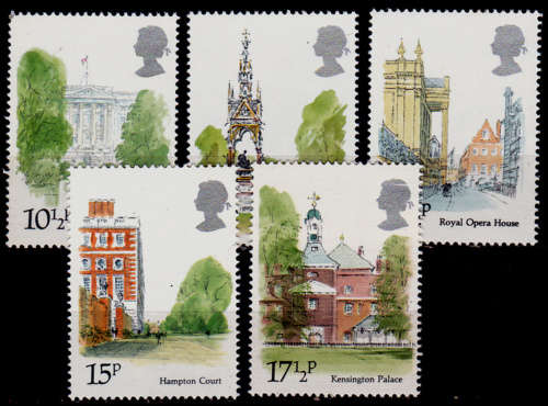 ENGLAND 1980, 7 May. SIGHTSEEINGS in LONDON, set, MNH, CV +/-R 45.00 view scans
